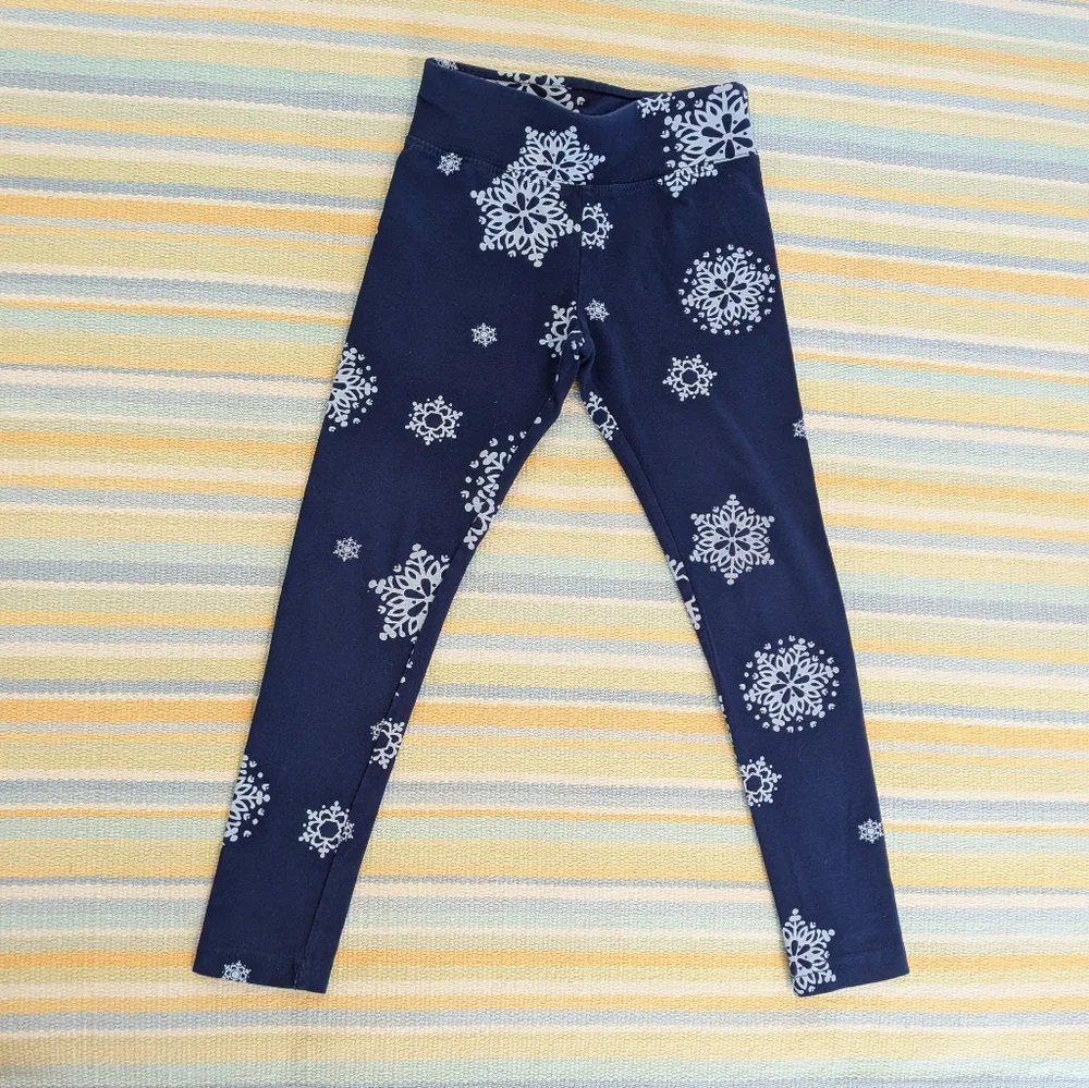🛍️ BUNDLE ONLY • Justice Snowflake Print Leggings Size 7